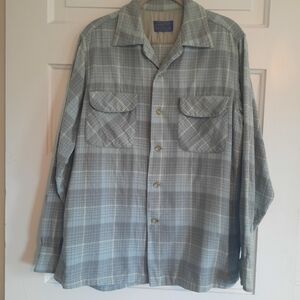 Vintage Pendleton Woolenmills Plaid Wool Button Front Shirt